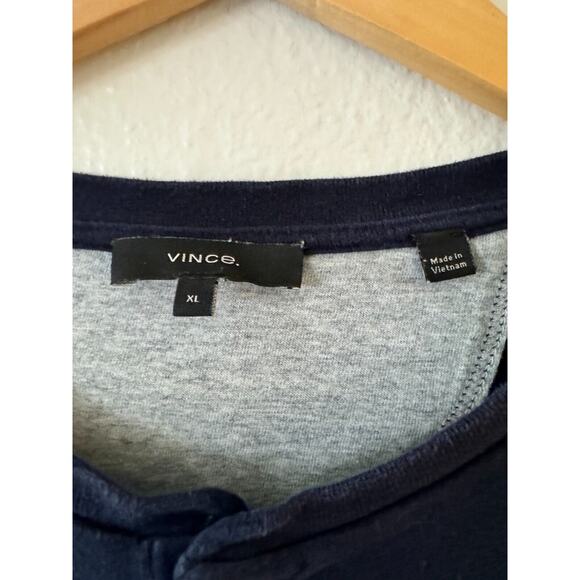 Vince Men's Long Sleeve Henley Shirt Top - Picture 4 of 8